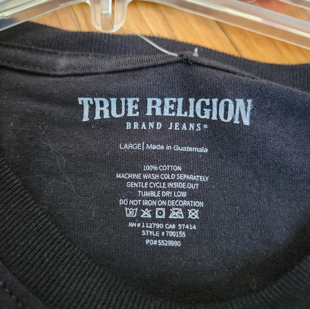 True Religion Black Long Sleeve Tee